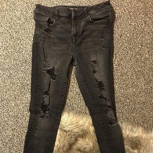 American eagle ripped skinny jeans